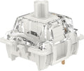 GATERON G White Pro 3.0 Pre lubed 5pin 38gf Linear Switches RGB Light for MX Mechanical Keyboard (90pcs, White)
