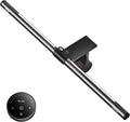 Quntis Monitor Light Bar with Remote, 20.1'' Dual Light Screen Light Bar, Sliding Weighted Clip Fit for All Screens, Adjustable Stepless Dimming, Eye Caring No Glare Gaming Work Desk Lamp, Gray