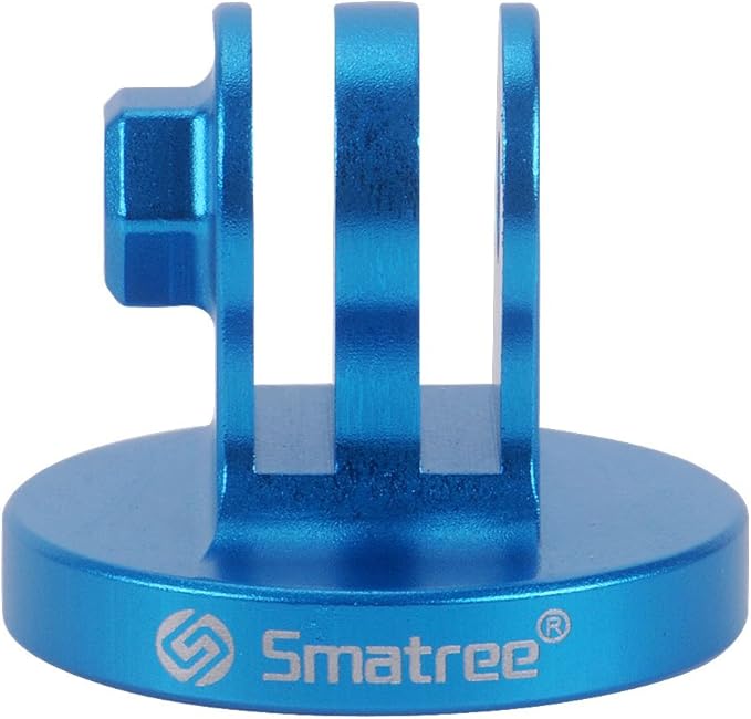 Smatree Aluminum Tripod Mount Adapter Compatible for Gopro Hero 13/ 12/11/10/9/8/7/6/5/4/3+/3/2/1 HD/DJI OSMO Action 5 Pro/4/3 Camera, Blue