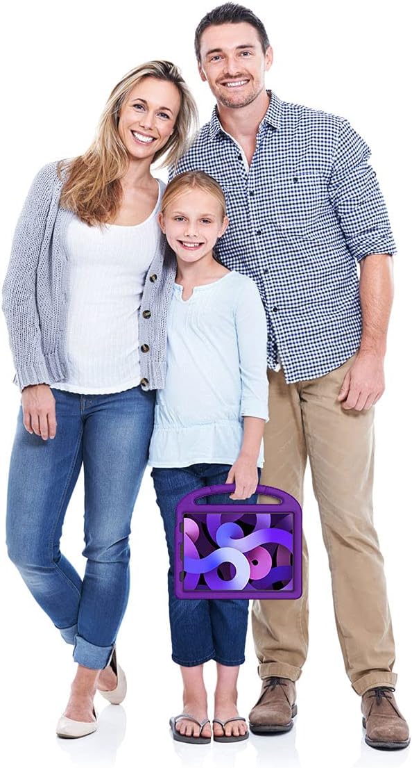 SUPLIK Kids Case for iPad Air 5th/4th Generation (10.9 inch,2022/2020), Built with Screen Protector, iPad Air 5 Kidproof Case with Handle Stand for Apple iPad Air Gen 4/5&Pro 11 Old Version, Purple