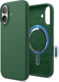 elago for iPhone 17 Case, Premium Magnetic Silicone Case, Compatible with MagSafe, Liquid Silicone Material, Protective Cover, Shockproof, Slim Phone, 6.3 inch (Alpine Green)
