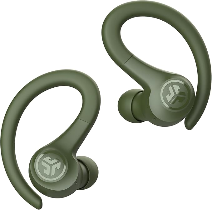 JLab Go Sport+ Wireless Workout Earbuds Featuring C3 Clear Calling, Secure Earhook Sport Design, 35+ Hour Bluetooth Playtime, 3 EQ Sound Settings, and IP55 Sweat Resistance (Green)