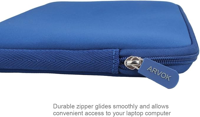 Arvok 17-17.3 Inch Laptop Sleeve Multi-Color & Size Choices Case/Water-Resistant Neoprene Notebook Computer Pocket Tablet Briefcase Carrying Bag/Pouch Skin Cover for HP/Dell/Lenovo/Asus/Acer Dark Blue