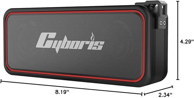CYBORIS Portable Bluetooth Speaker, Wireless Speakers with 20W HD Sound, IPX7 Waterproof, Bluetooth V5.3, Dual Stereo Pairing, 30H Playtime for Home, Outdoor, Travel, Party, Beach