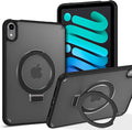 GUAGUA for iPad Mini 7 Case 2024 (A17 Pro), iPad Mini 7th/6th Generation Case with Stand(2024/2021) 8.3'' Translucent Matte Back Slim Shockproof Protective Kickstand Case for iPad Mini 7th/ 6th, Black