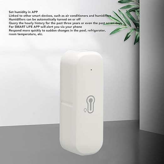 Hygrometer Thermometer Sensor, Indoor Outdoor Temperature Humidity Monitor with App Notification and Alert, Compatible with Assistant