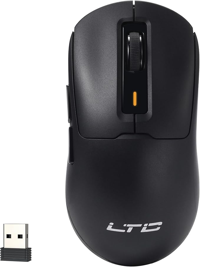 LTC GM024 Tri-Mode Wireless Gaming Mouse, 59g Ultra-Light Ergonomic Gaming Mouse 2.4Ghz/BT/Wired, 6-Level DPI 8000 Max, 1000Hz, 5 Programmable Buttons, Pro Software