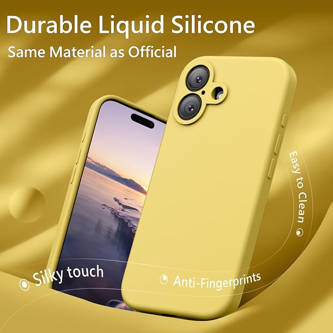 FireNova Magnetic for iPhone 17 Case, Compatible with MagSafe, [Integrated Silicone Camera Control Button] [Camera Protection] Anti-Scratch Microfiber Lining Phone Case, 6.3", Yellow