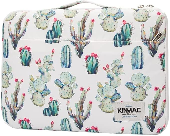 Kinmac 360° Heavy Duty Protective Laptop Sleeve Case Bag Cover with Handle for MacBook Air 13 inch,iPad Pro 13 inch and 13.3 inch HP,Dell,Lenovo,Asus,Acer Laptop (Cactus)