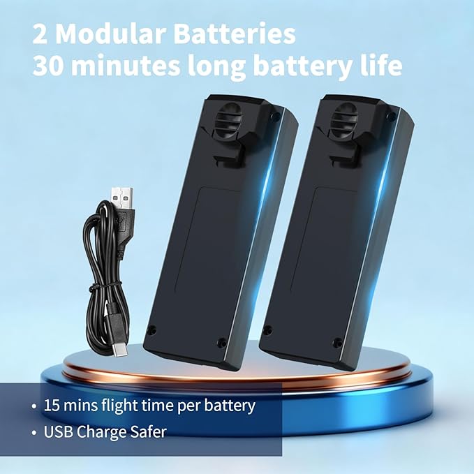 Drone with 1080P HD Camera, Foldable Mini Drone with One Key Take Off/Land, Gesture Control, Intelligent Obstacle Avoidance, 3D Flip, 2 Batteries, Easier to Use, for Adults Teen Boys Girls Beginners