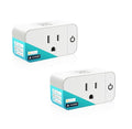 Matter Smart Plug, 15A Smart Plug for Homekit, Smart Outlet with Schedule and Timer, Super Easy Setup, Works with Apple Home, Siri, Alexa, Google, Privacy & Security, 2.4G Only, White, 2-Pack