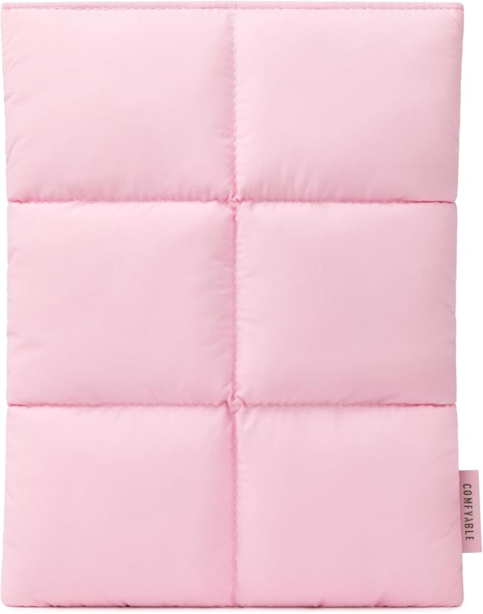 Comfyable Puffy Tablet Sleeve 7-8 Inch Compatible for iPad mini 7 2024 A17 Pro, Mini 6 2021 A15, Quilted Puffer Tablet Carrying Case for Women Men, Candy Pink