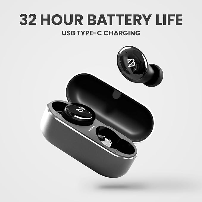 Back Bay Audio Tempo 30 Wireless Earbuds for Small Ears - Award-Winning Sound, Sweatproof Bluetooth Earbuds, Tech Fitness Gifts for Men, Comfortable Bluetooth Ear Buds for Women - Black