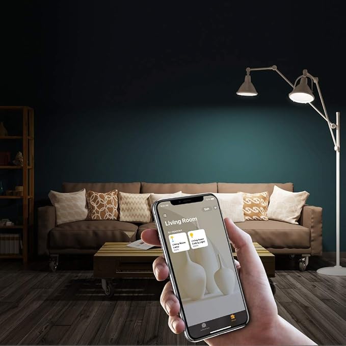 Feit Electric OM60/SW/HK 60W Equivalent A19 Smart, Works with Apple HomeKit and Siri Voice Control, No Hub Required LED Light Bulb, 4.4" H x 2.4" D, 2700K Soft White