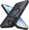 Symcele Designed for iPhone 17 Case, Compatible with MagSafe, [Camera Protection] [15FT Military Droptection] Shockproof Translucent Matte Anti-Slip Phone Case, 6.3", Black