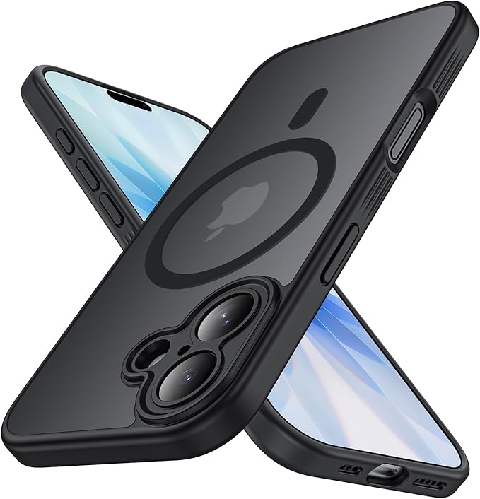 Symcele Designed for iPhone 17 Case, Compatible with MagSafe, [Camera Protection] [15FT Military Droptection] Shockproof Translucent Matte Anti-Slip Phone Case, 6.3", Black