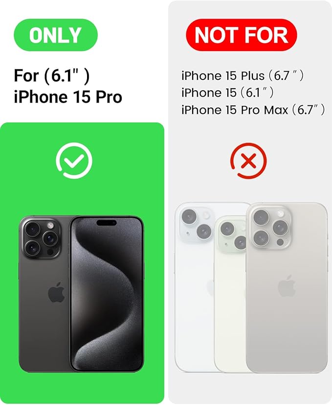 OTOFLY for iPhone 15 Pro Case [Compatible with MagSafe] Full-Body Silicone Shockproof Slim Thin Phone Case for iPhone 15 Pro 6.1 inch (Mint Green)