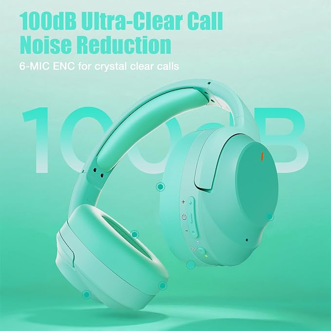 Upgraded Pro‑level Hybrid Active Noise Cancelling Headphones, HD Sound & Big Bass, 2X Softer Comfort, Long ANC Playtime, Wireless Over-Ear Bluetooth Headphones Perfect for Home Office/Travel/Pair
