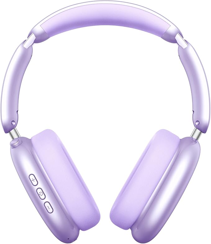 Wentronic Y02 Active Noise Cancelling Headphones, Wireless Over-Ear Bluetooth 5.4 Headphones, Multiple Modes, 60H Playtime, Hi-Res Audio, Big Bass, Foldable Lightweight for Travel Home Office, Purple
