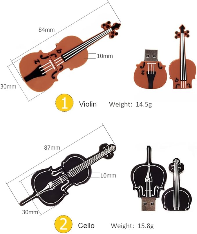 5 x 32GB Musical Instruments USB Flash Drive Computer Memory Stick USB 2.0 Pendrive for Students