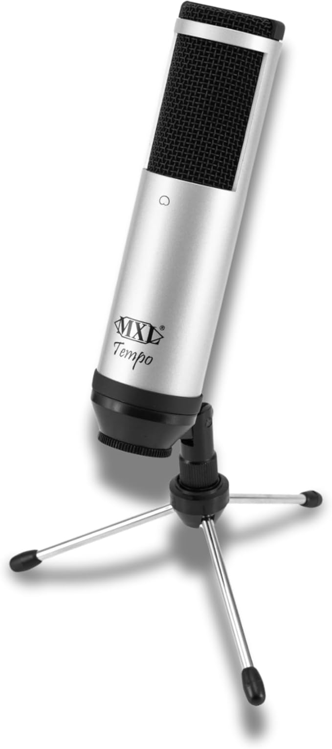 MXL TEMPO-SK Mac and PC Compatible USB 2.0 Powered Condenser Microphone - Silver/Black