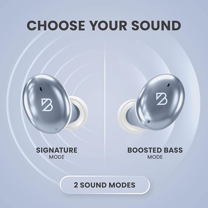 Back Bay Audio Tempo 30 Wireless Earbuds for Small Ears - Award-Winning Sound, Sweatproof Bluetooth Earbuds, Tech Fitness Gifts for Men, Comfortable Bluetooth Ear Buds for Women - Ice Blue