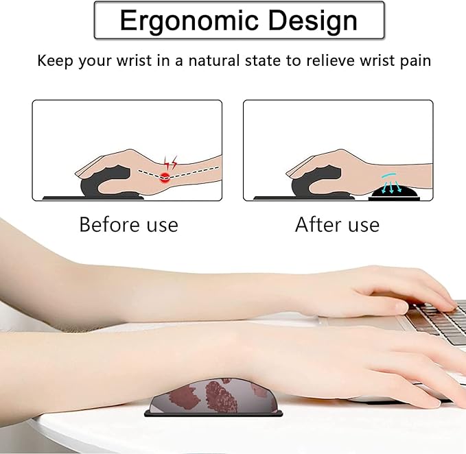 Large Gaming Mouse Pad, 31.5x11.8 in Extended Computer Mouse Mat with Non-Slip PU Base, Ergonomic Memory Foam Keyboard Wrist Rest, for Work & Gaming, Office Desk Pad Rose Gold Leopard Pink