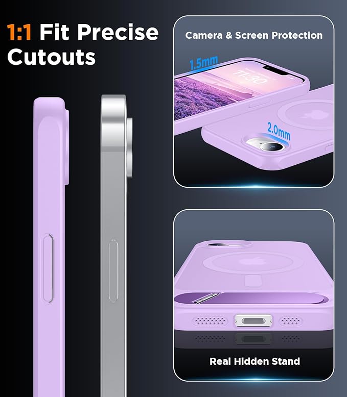 Magnetic Compatible with SE4 Case, [Built-in Invisible Kickstand][Military Grade Shockproof] Slim Translucent Matte Phone Case