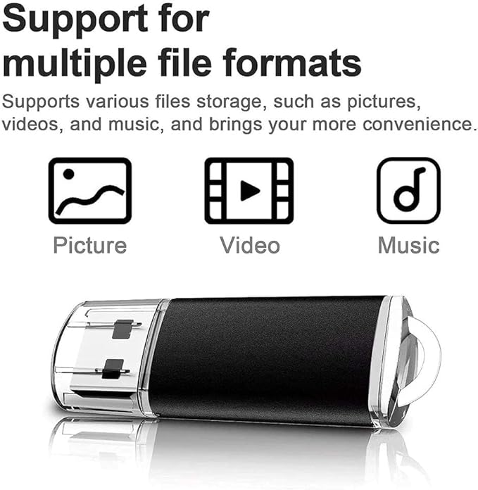 Generic 2-Pack 256GB USB Flash Drive| Ultra-Fast | Plug & Play | for Students, Professionals, Content Creators(2 Pack Plastic USB Black, 256GB)