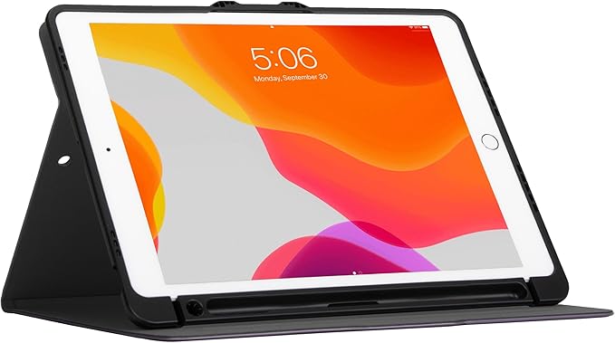 Targus VersaVu 360 Degree Rotating Case for iPad 10.2" (9th, 8th, 7th Gen), iPad Air 10.5", Pro 10.5" – Military-Grade Drop Protection, Pencil Holder, Multi-Angle Stand, Violet - THZ86307GL