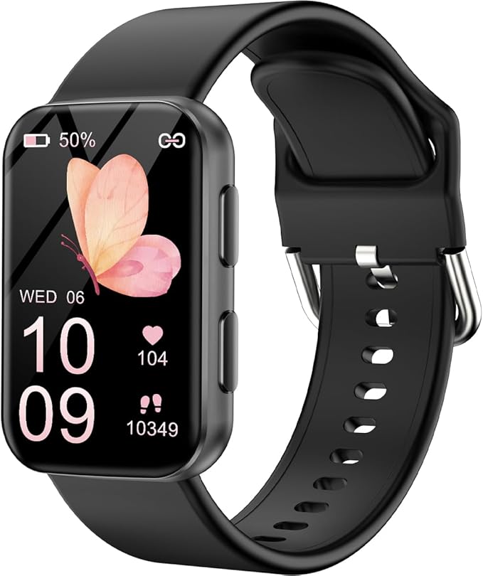 MorePro Health Fitness Tracker for Women Men, 24/7 Heart Rate Blood Pressure & Oxygen Monitoring, Sleep Tracker, 120+ Sport Modes Smart Watch, IP68 Waterproof, 2 Bands, Compatible Android iOS