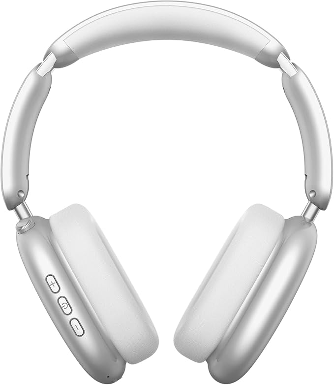 Wentronic Y02 Active Noise Cancelling Headphones, Wireless Over-Ear Bluetooth 5.4 Headphones, Multiple Modes, 60H Playtime, Hi-Res Audio, Big Bass, Foldable Lightweight for Travel Home Office, Silver