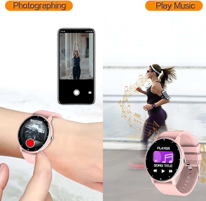 0.3inch Ultra Thin Smart Watch Fitness Tracker Pedometer with Heart Rate, Blood Pressure, Blood Oxygen and Sleep Monitoring Functions, Support Message Push Notification, Multiple OSD Languages