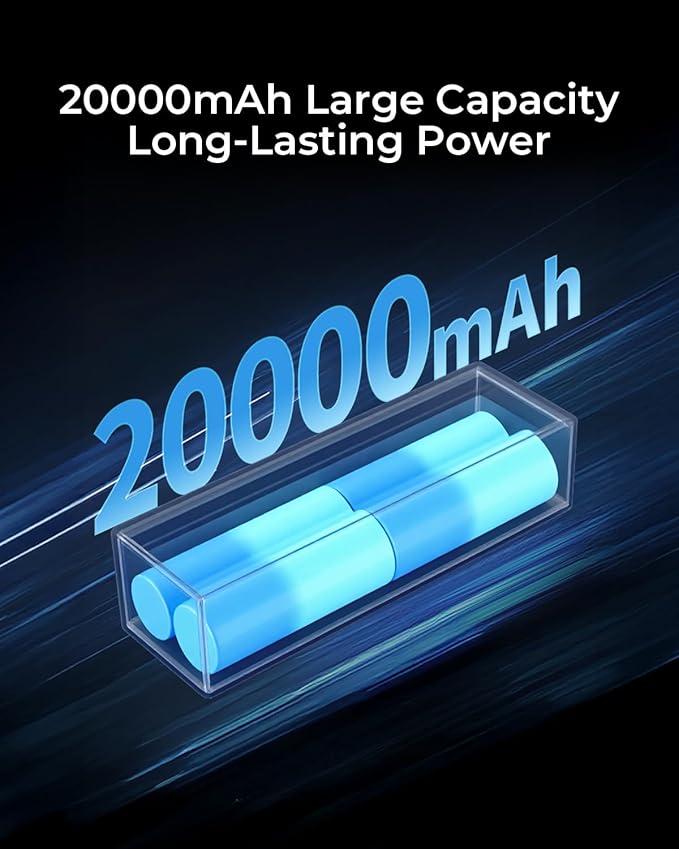 Lenovo 140W Portable Power Bank with 3-Port Digital Hybrid Charger, TFT Display for ThinkBook 14, MacBook, iPhone, Samsung Galaxy, Travel Charging Station with 240W Cable