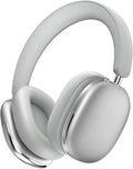 Active Noise Cancelling Headphones,Pure Bass Sound,Bluetooth 5.4 Wireless Headphones,Up to 120H Battery Life and Speed Charge,Hi-Res Audio,Transparency Mode,for Gym Cycling Work Gift (Silver)