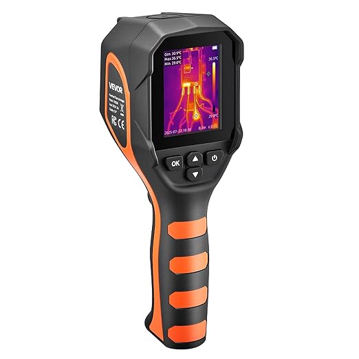 VEVOR Thermal Camera, 320 x 240 TISR Super Resolution, Thermal Imaging Camera with 2MP Visual Camera, 160 x 120 IR Resolution, 25 HZ Refresh Rate, -4°F to 1022°F, 4 Image Modes & 6 Color Palettes
