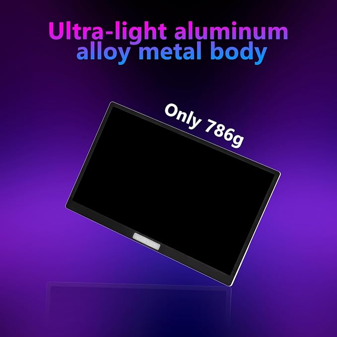 15.6 Inch 4K UHD Portable Gaming Monitor 120% sRGB Lightweight Metal Touchscreen with Type-C Mini HDMI Travel Monitor for Laptop, PC, Mac, PS4/5, Switch