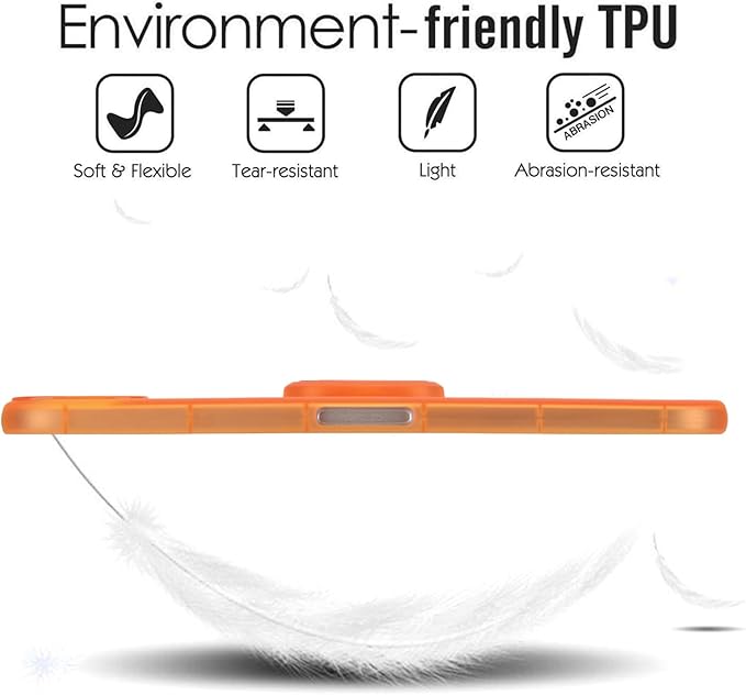 Slim Case for iPad mini 7 (A17 Pro) 2024/ Mini 6 8.3'', Built-in Kickstand Non-Slip Military Grade Drop Protection Rugged for iPad mini 7th 6th Generation, Orange