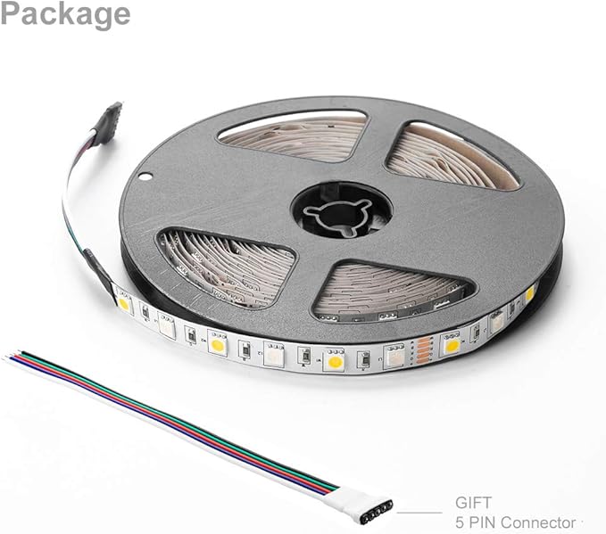 BTF-LIGHTING 5050 RGBW RGB+Warm White(2700K-3000K) 150RGB+150White LED Tape Light 5m 16.4ft 60LED/m Multi-Colored IP30 10mm Width FPCB DC12V for Bedroom Home Decoration(No Adapter or Controller)