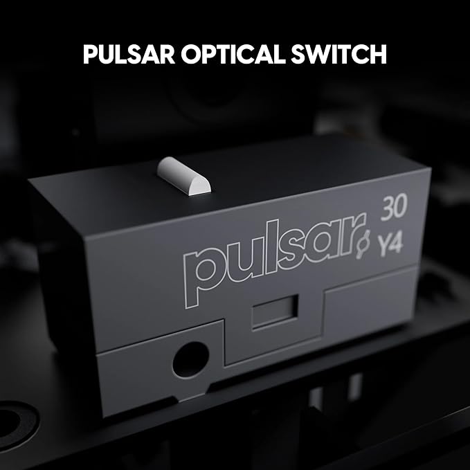 Pulsar Gaming Gears X2H Crazylight Wireless Gaming Mouse, Ultra Lightweight 1.30 oz (37g), Optical Switch, 32000 DPI, 750 IPS, XS-1 Sensor, 8k Compatible (Uyuni White)