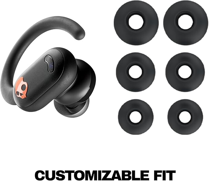 Skullcandy Push ANC Active Wireless Earbuds, Bluetooth Headphones, Noise Cancelling, 58 Hours Battery, Secure-Fit Over-Ear Hanger, Sweat and Waterproof, Microphone for iPhone Android - Primer