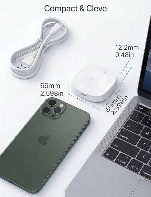 Add MOES FingerBot Tuya Bluetooth Hub Link FingerBot to Wi-Fi (Support 2.4GHz) Compatible with Alexa, Google Home, IFTTT and Timmer Control. One Gateway Can Connect Multiple FingerBots