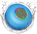 Bluetooth Shower Speaker with LED – Portable Wireless Mini Speaker with Mic & Suction Cup, IPX4 Water Resistant for Shower, Travel, Pool, River Floating, and Outdoor Fun (Blue)