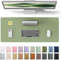 YSAGi PU Leather Desk Pad Protector – Non-Slip Waterproof Desk Mat for Office & Home, Easy Clean Large Mouse Pad & Laptop Writing Blotter 23.6"x13.8" Bamboo Green