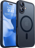 CANSHN Magnetic for iPhone 17 Case, Upgraded [Full Camera Protection] [Compatible with Magsafe] [Translucent Matte] Shockproof Protective Phone Case for iPhone 17 - Black