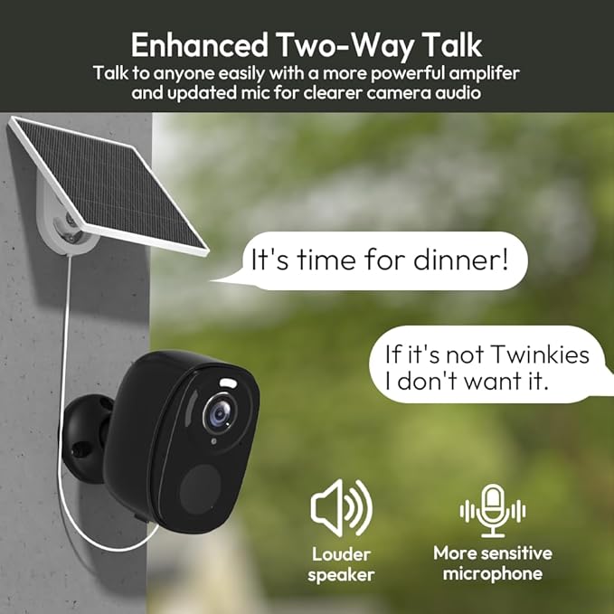 5G/2.4G Solar Security Cameras Wireless Outdoor, 2K Battery Camera w/Solar Panel,Siren Alarm,Color Night Vision, 2-Way Talk,Waterproof, Works/Alexa,No Monthly Fee,Wifi Camera for Outdoor Surveillance