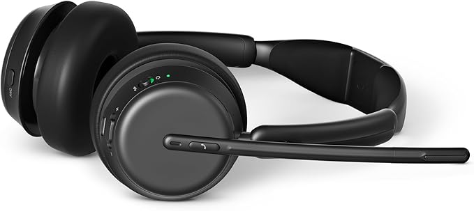 EPOS Impact 1061 ANC High-Performance Bluetooth Headset for PC - Double-Sided, Advanced Noise Cancellation, EPOS AI, Super Wideband Audio, Intuitive Controls, for Professionals in Loud Workspaces