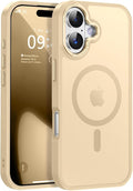 Newfuture Magnetic for iPhone 17 Case [Compatible with Magsafe] [Military Grade Drop Protection] Translucent Matte Anti-Scratch Shockproof Protective Phone Cover 6.3 Inch, Creamy Yellow