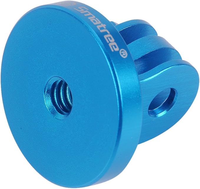 Smatree Aluminum Tripod Mount Adapter Compatible for Gopro Hero 13/ 12/11/10/9/8/7/6/5/4/3+/3/2/1 HD/DJI OSMO Action 5 Pro/4/3 Camera, Blue