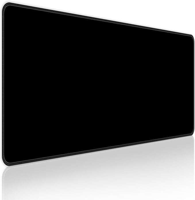 Bzu Black Extended Big Mouse Pad Large,XL Gaming Mouse Pad Desk Pad,31.5x11.8inch Long Computer Keyboard Mouse Mat Mousepad with 3mm Non-Slip Base and Stitched Edge for Home Office Work